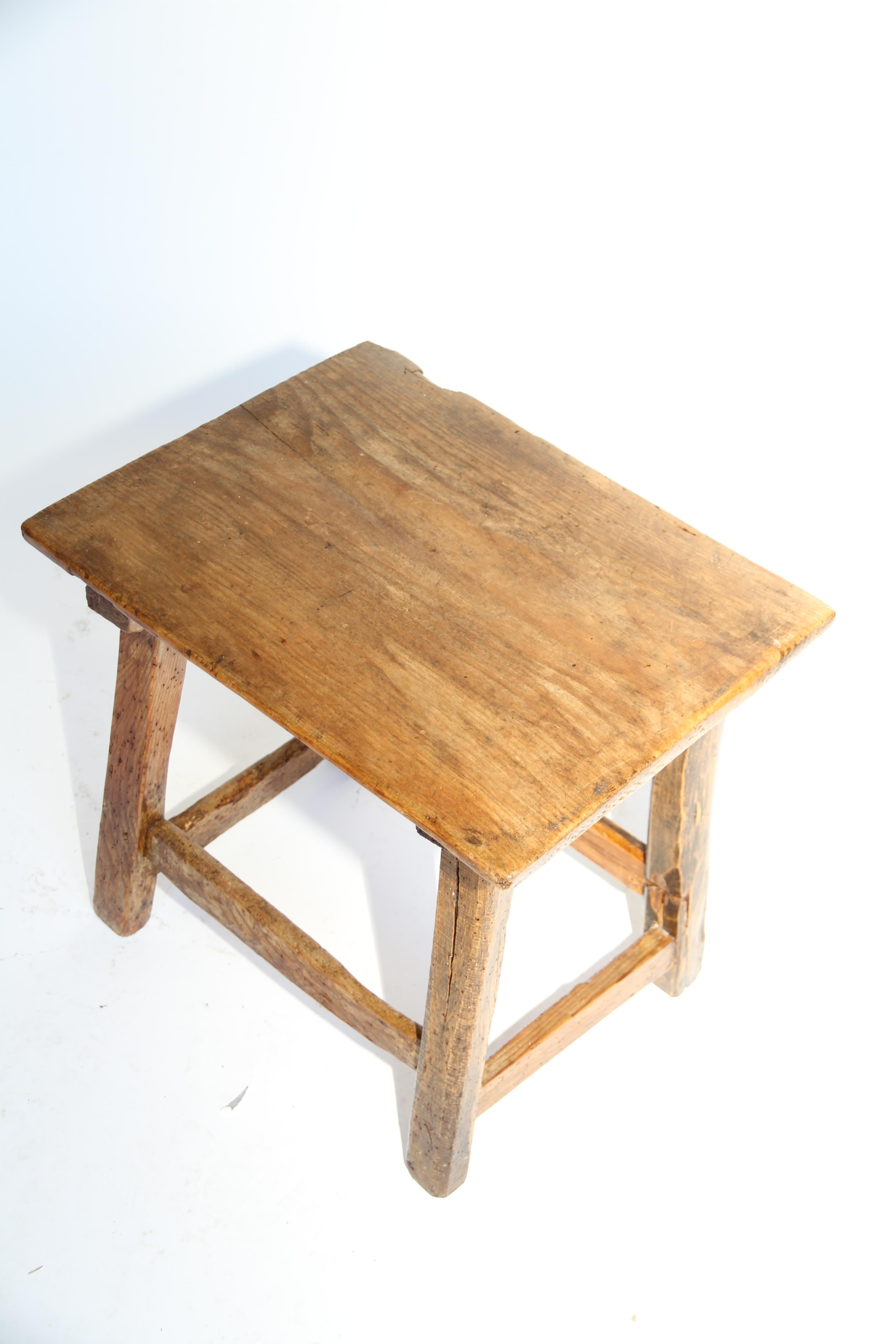19th Century Spanish Pine Low Table In Good Condition In Houston, TX