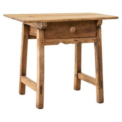 19th Century Spanish Pitch Pine Mountain Table, Side Table, End Table