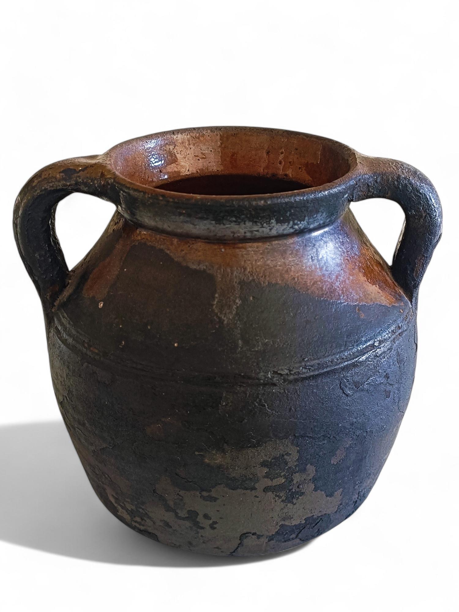 19th Century Spanish Primitive Terracotta Cooking Olla With Fabulous Patina 2