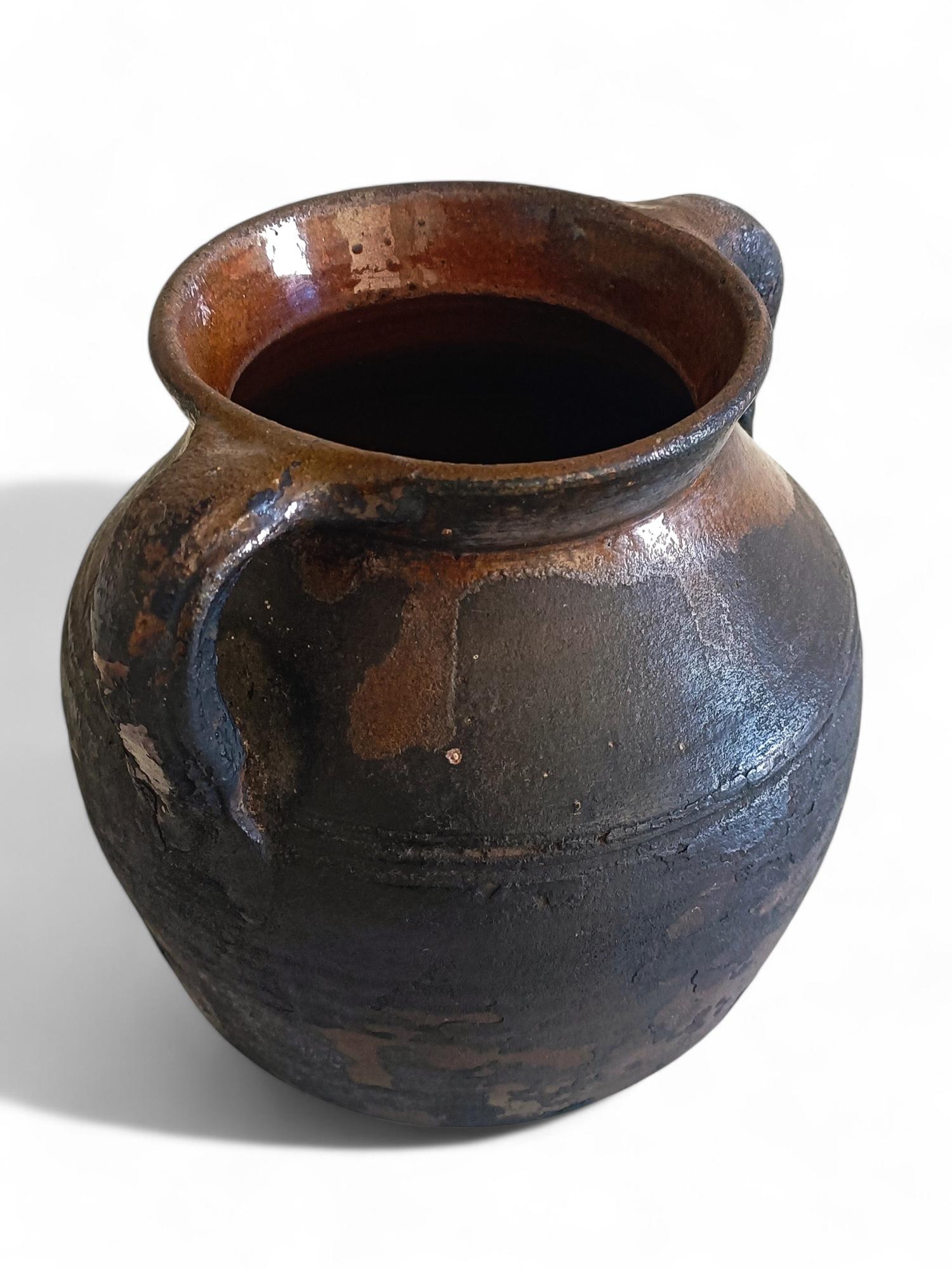 19th Century Spanish Primitive Terracotta Cooking Olla With Fabulous Patina 3