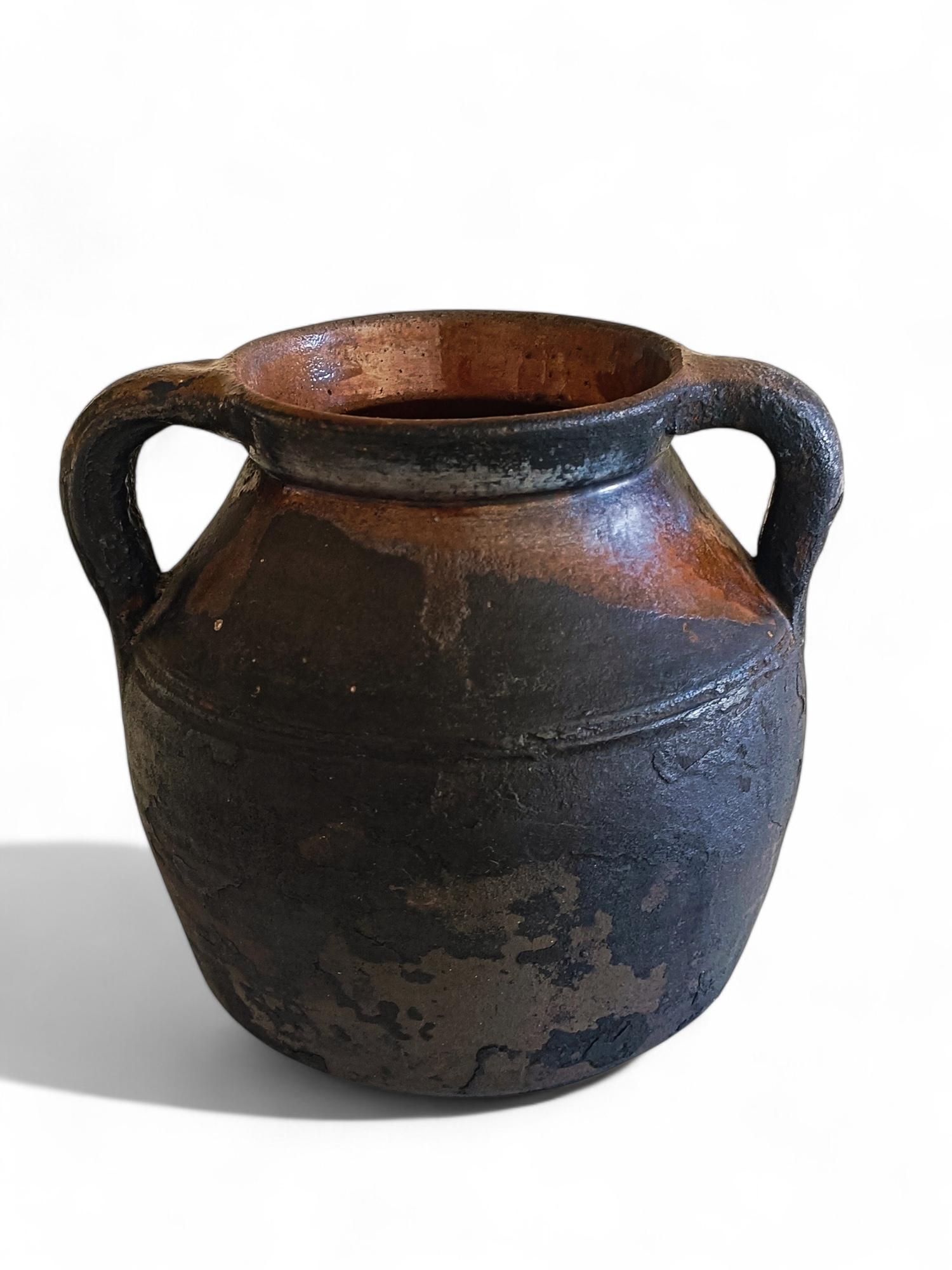 19th Century Spanish Primitive Terracotta Cooking Olla With Fabulous Patina 8