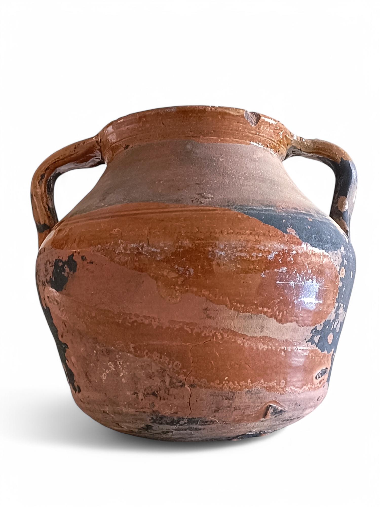 Olla da cucina in terracotta rustica del XIX secolo con patina favolosa In condizioni buone in vendita a Valencia, VC