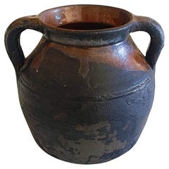 19th Century Spanish Primitive Terracotta Cooking Olla With Fabulous Patina
