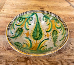 19th Century Spanish "Puente del Arzobispo" Madrid Hand-Painted Earthenware Dish