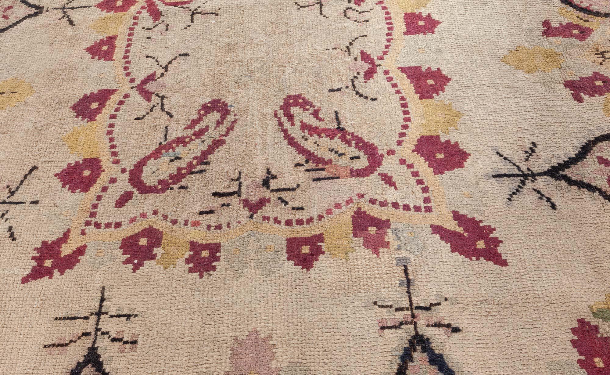 Hand-Knotted 19th Century Spanish Rug For Sale