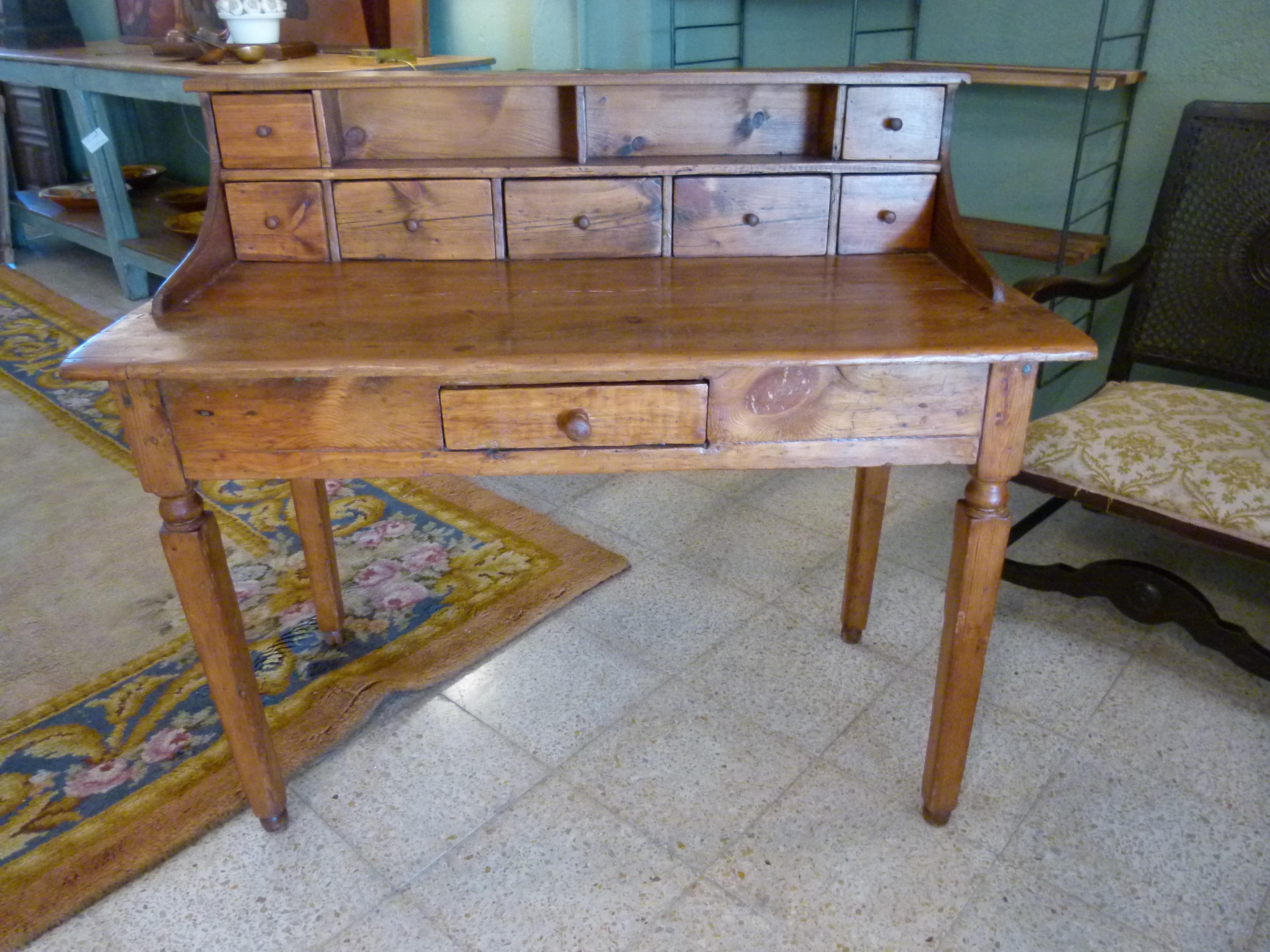 Rustic Antique Spanish Secretarial Cabinet