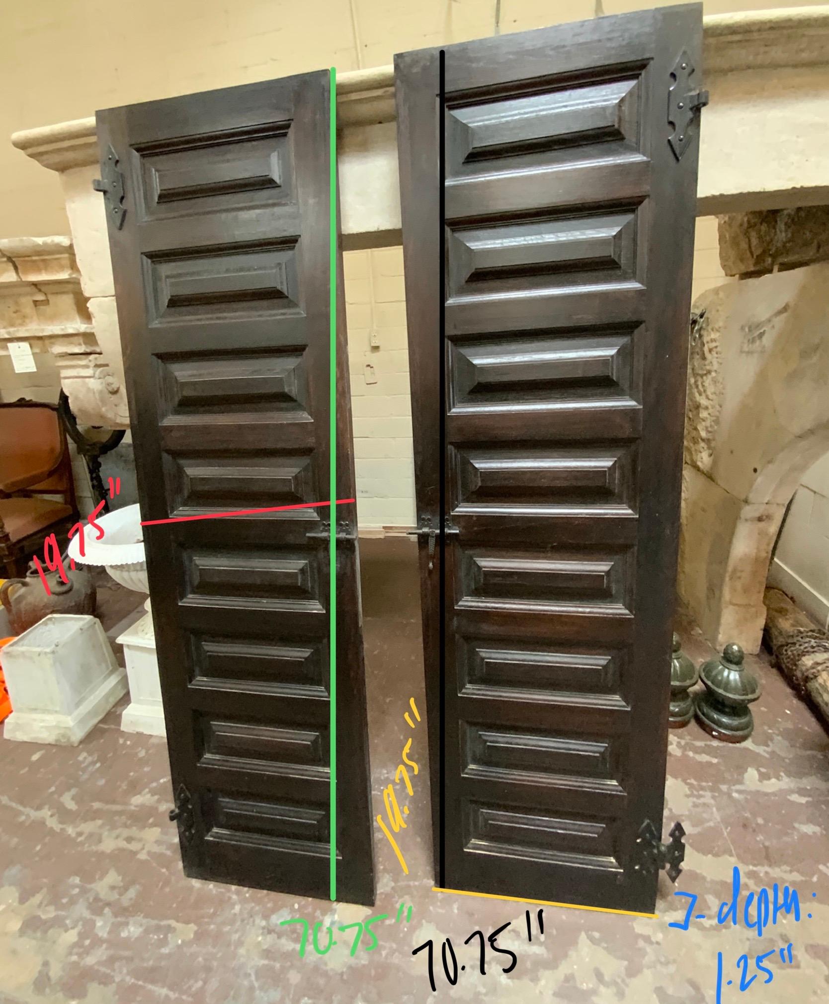 Wood 19th Century Spanish Shutters For Sale