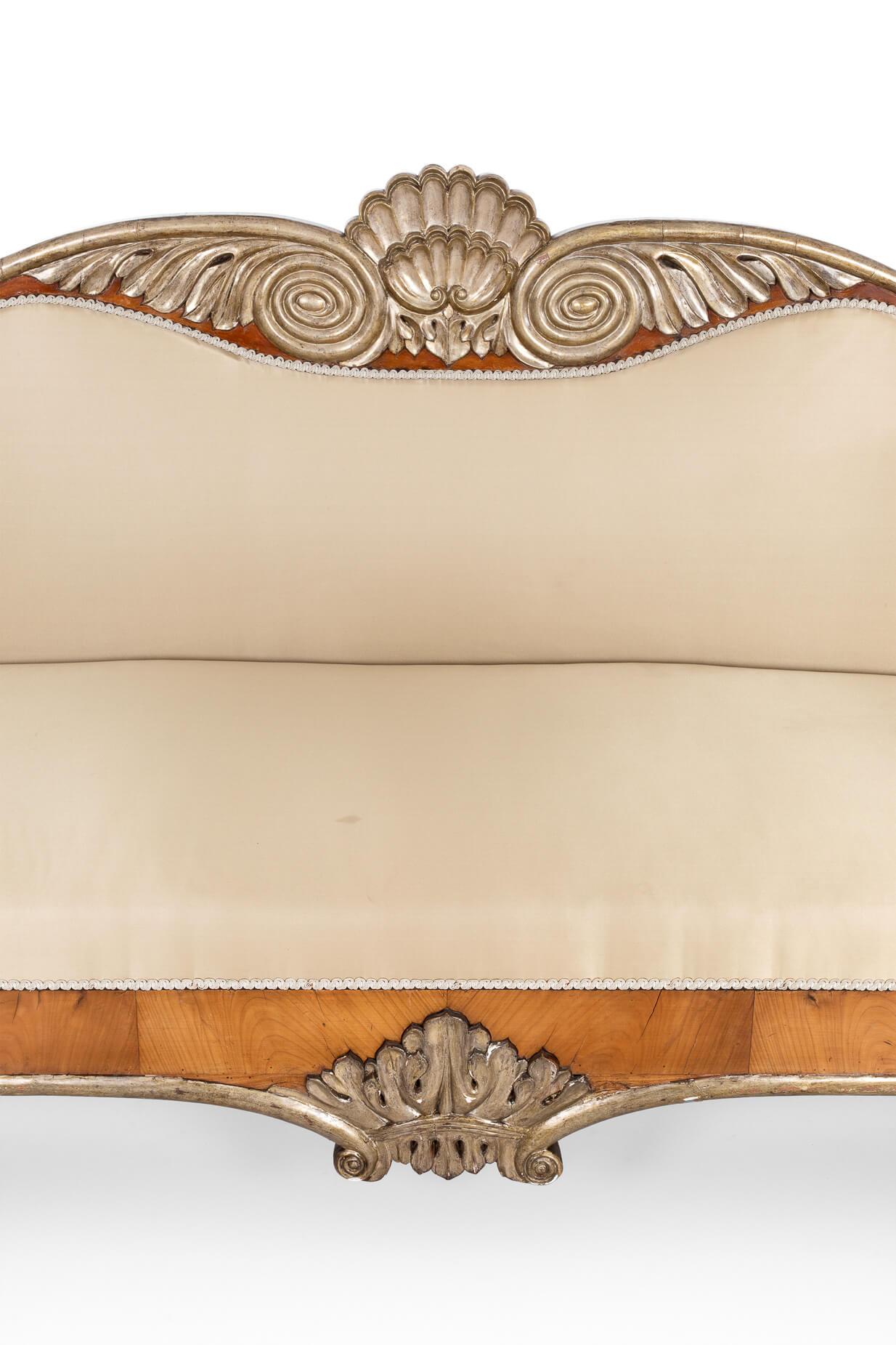 Early 19th Century 19th Century Spanish Silk Sofa For Sale