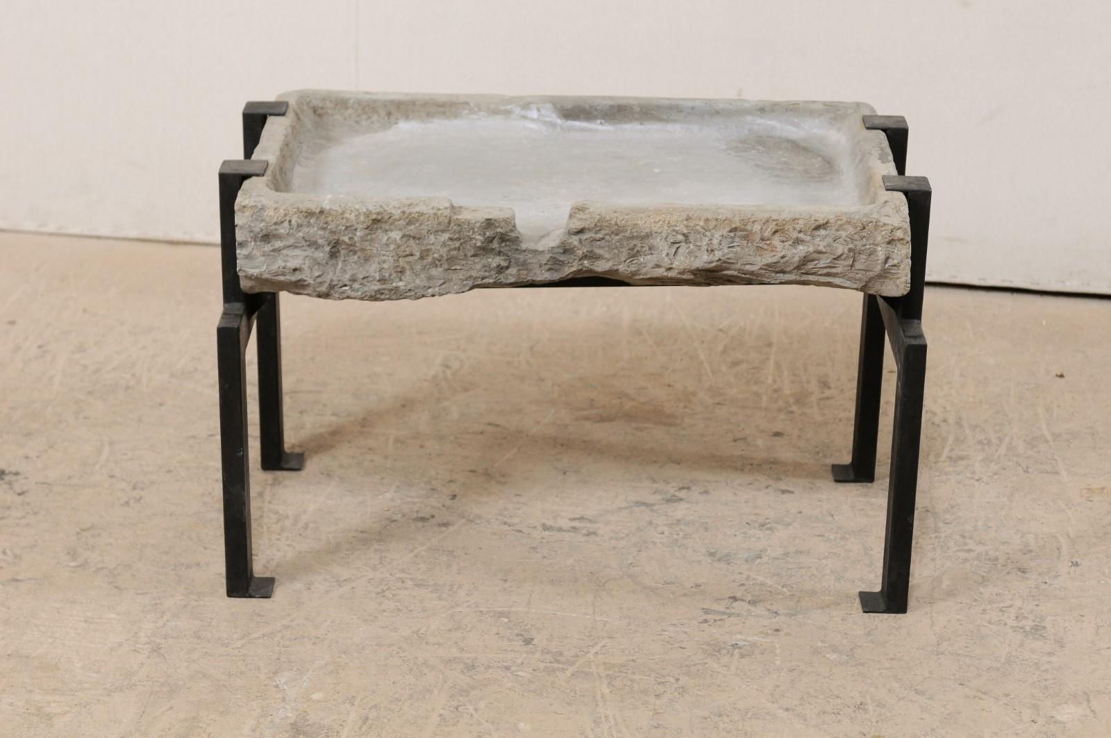 19th Century Spanish Stone Trough Coffee Table In Good Condition In Atlanta, GA