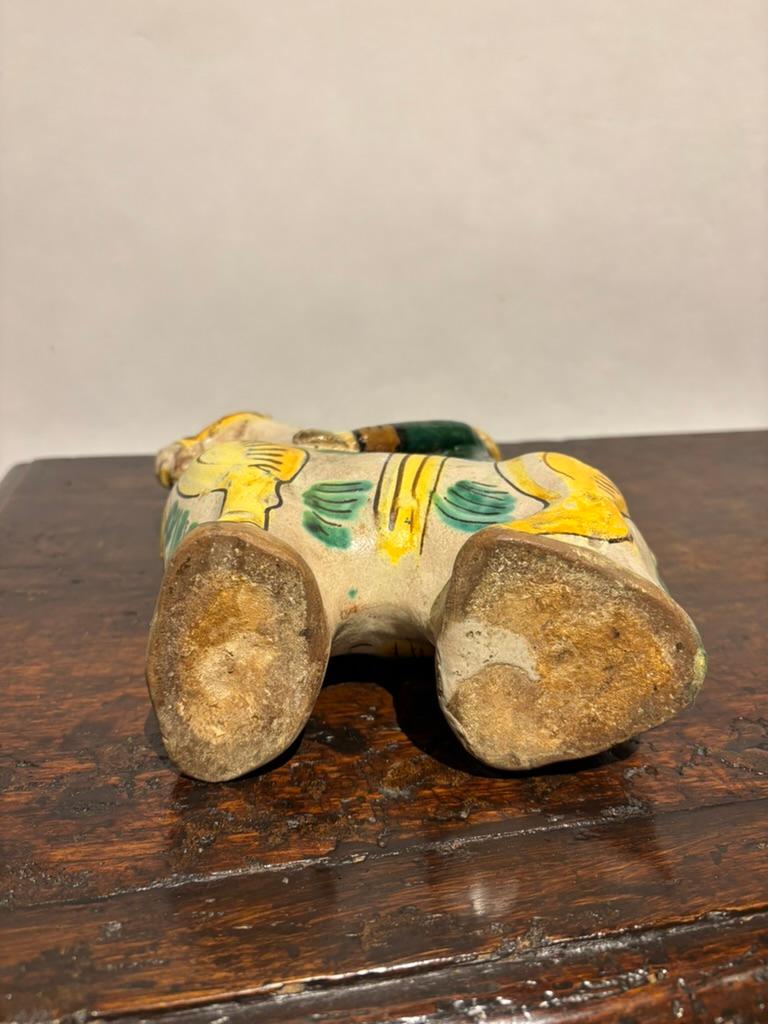 19th Century Spanish Talavera Glazed Ceramic Horse And Rider For Sale 8