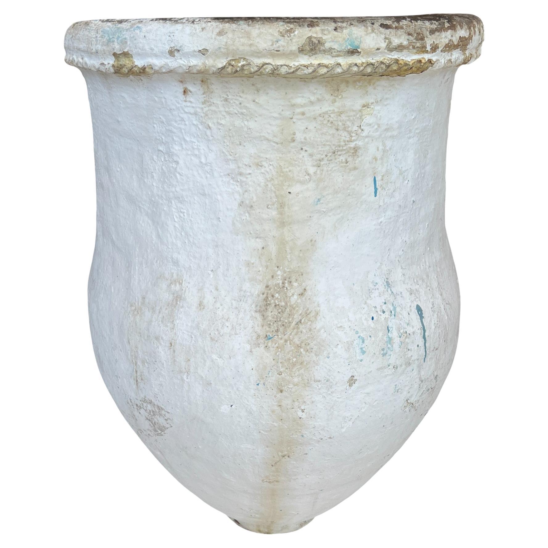 Jardiniere antico alto bianco spagnolo del XIX secolo in vendita