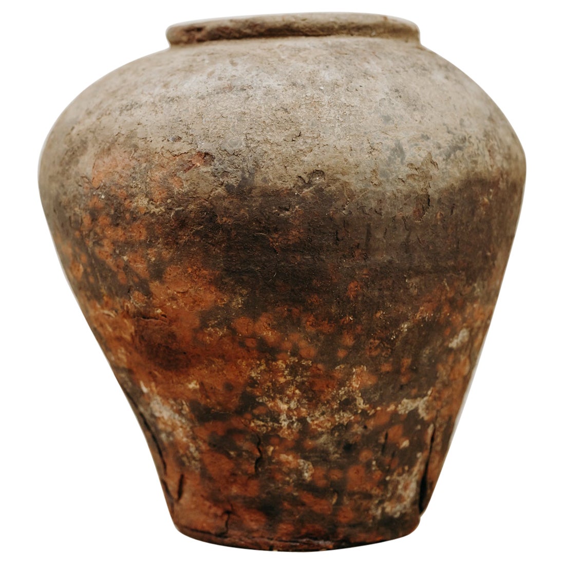 19th century Spanish terra cotta vase .. For Sale