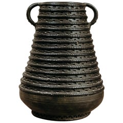 Jarrón/envase de terracota español del siglo XIX
