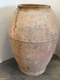 19th Century Spanish Terracotta Earthenware Olive Oil Storage Vessel