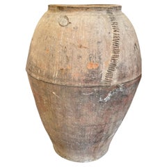 19th Century Spanish Terracotta Earthenware Olive Oil Storage Vessel