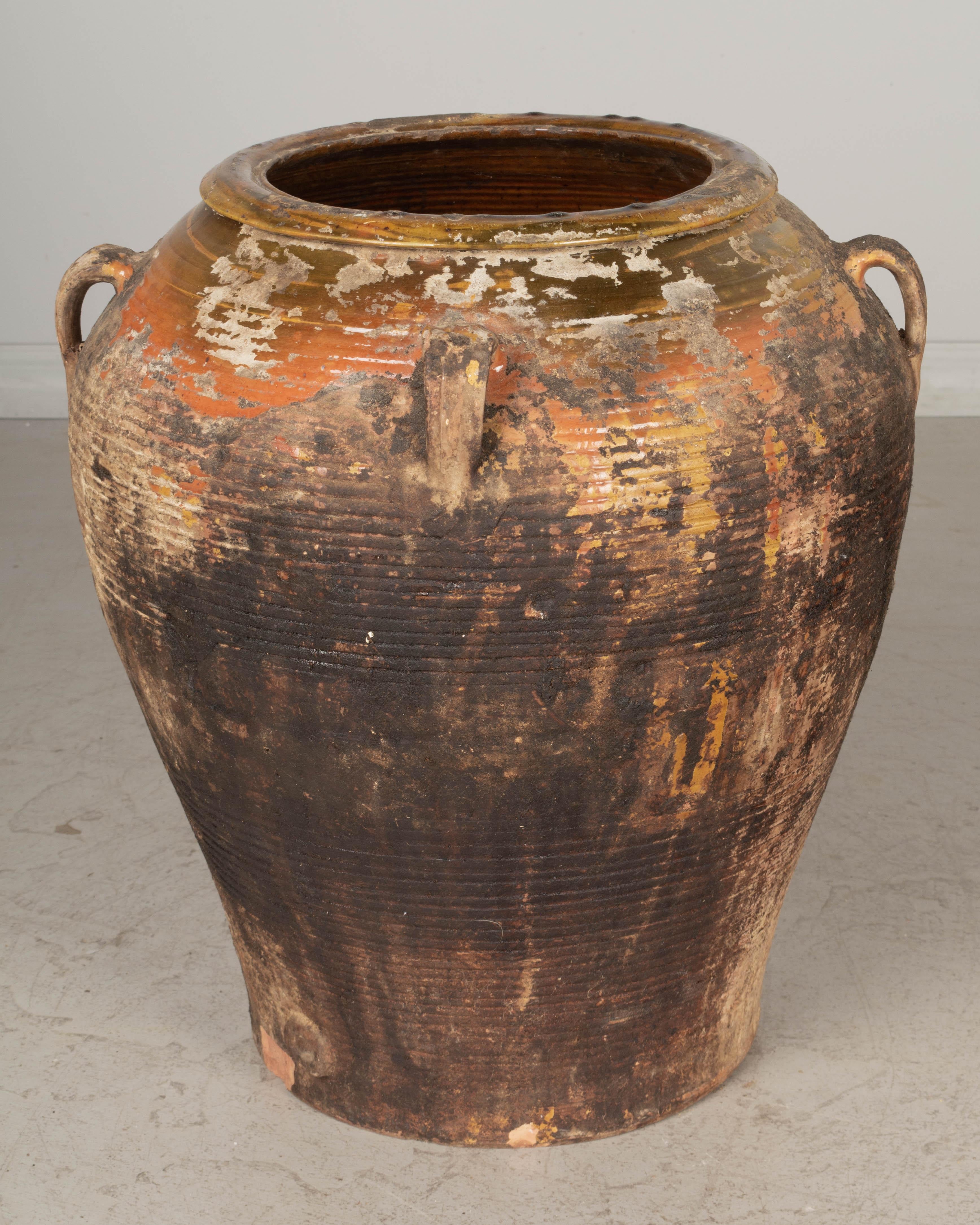 19th Century Spanish Terracotta Olive Jar For Sale 2
