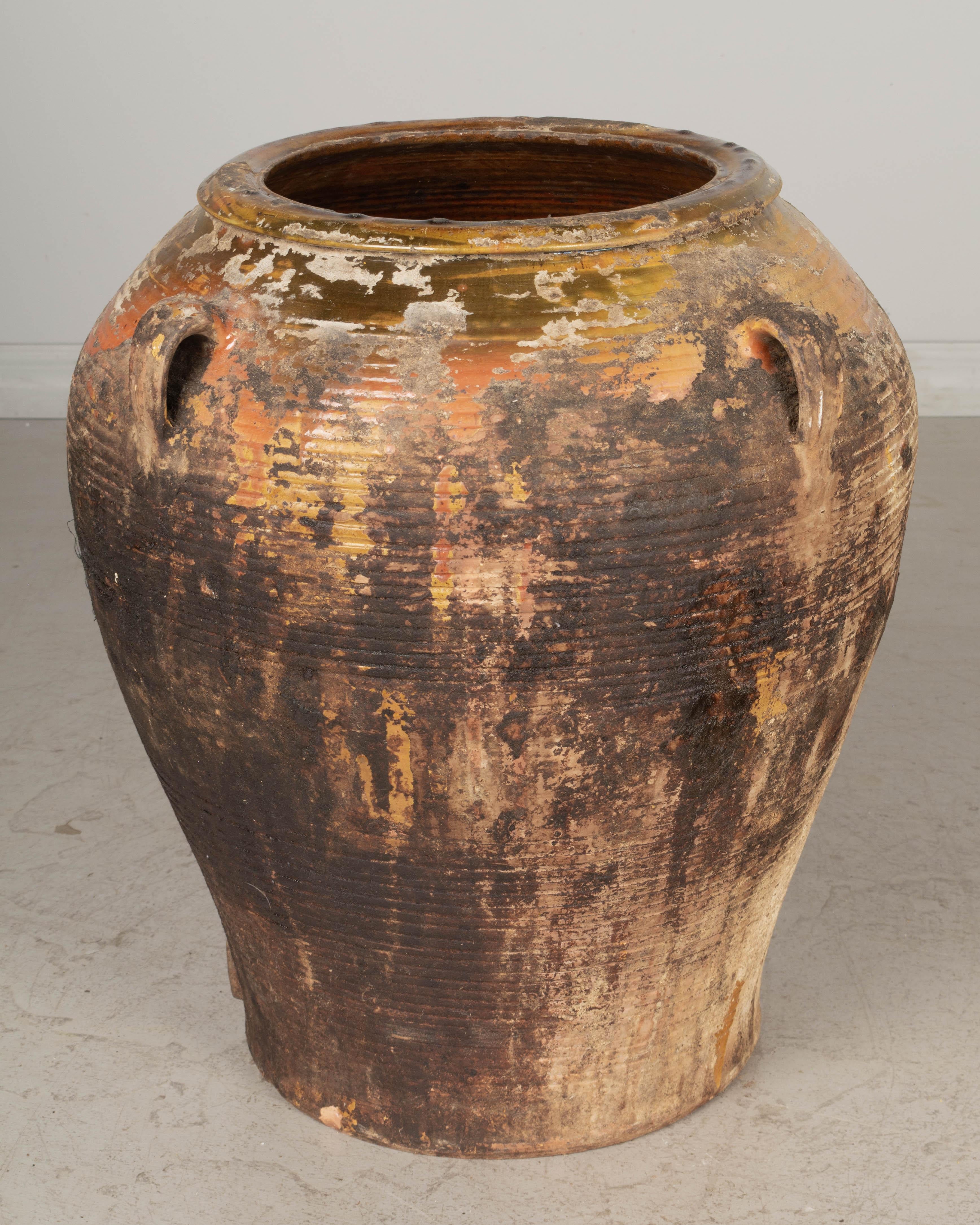 19th Century Spanish Terracotta Olive Jar For Sale 3