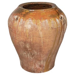 Vaso per olive in terracotta spagnolo del XIX secolo