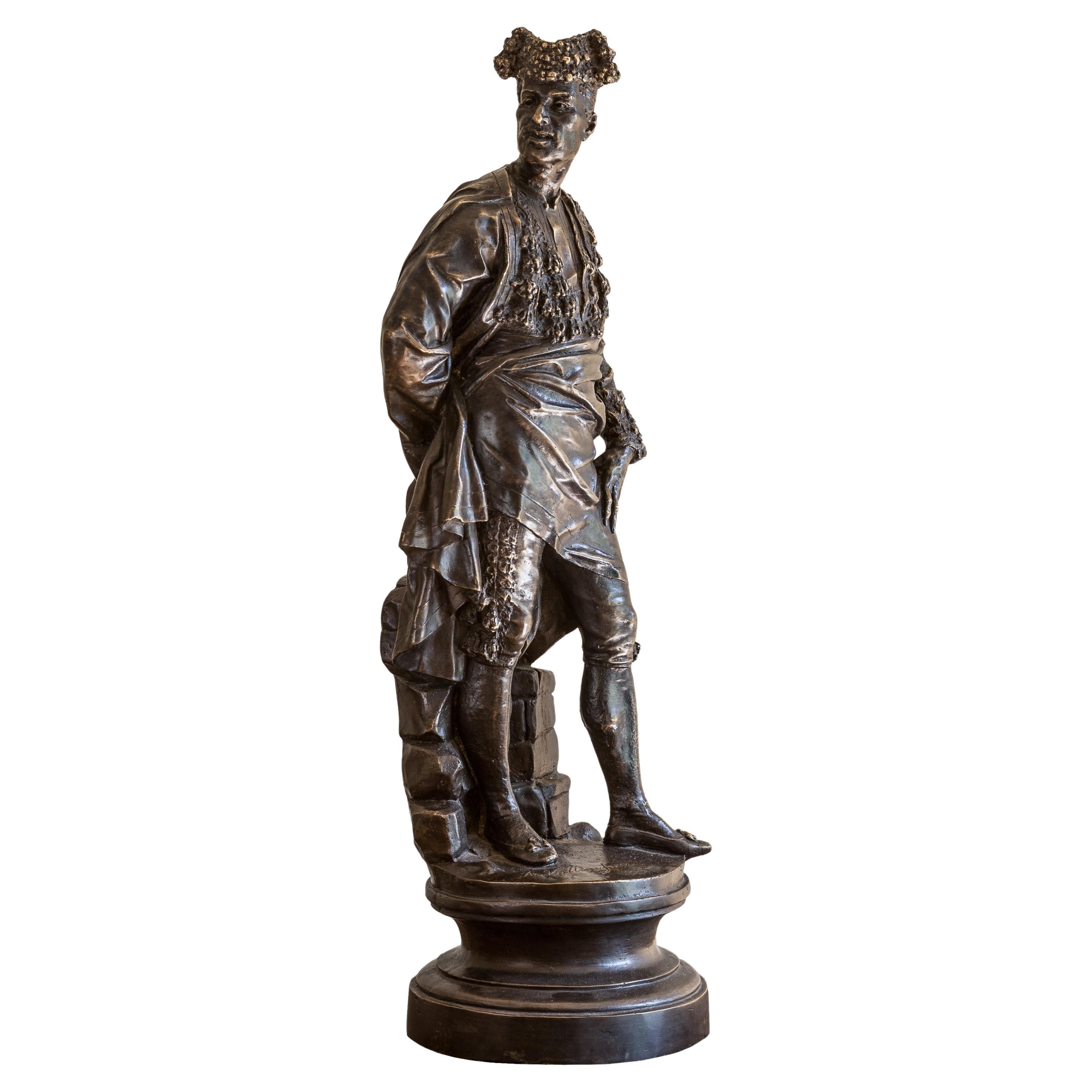 19th Century Spanish Torero / Bullfighter Bronze Sculpture, by Vallmitjana For Sale