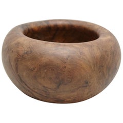 19th Century Spanish Traditional Olive Wood Bowl