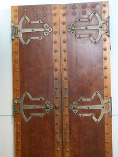 19th Century Spanish Walnut Double Front Door