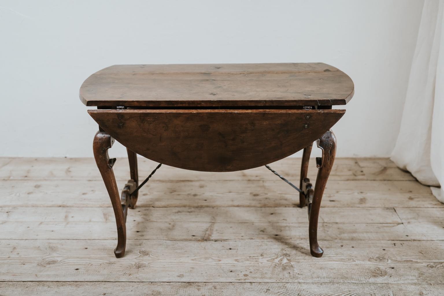 Iron 19th Century Spanish Walnut Table For Sale