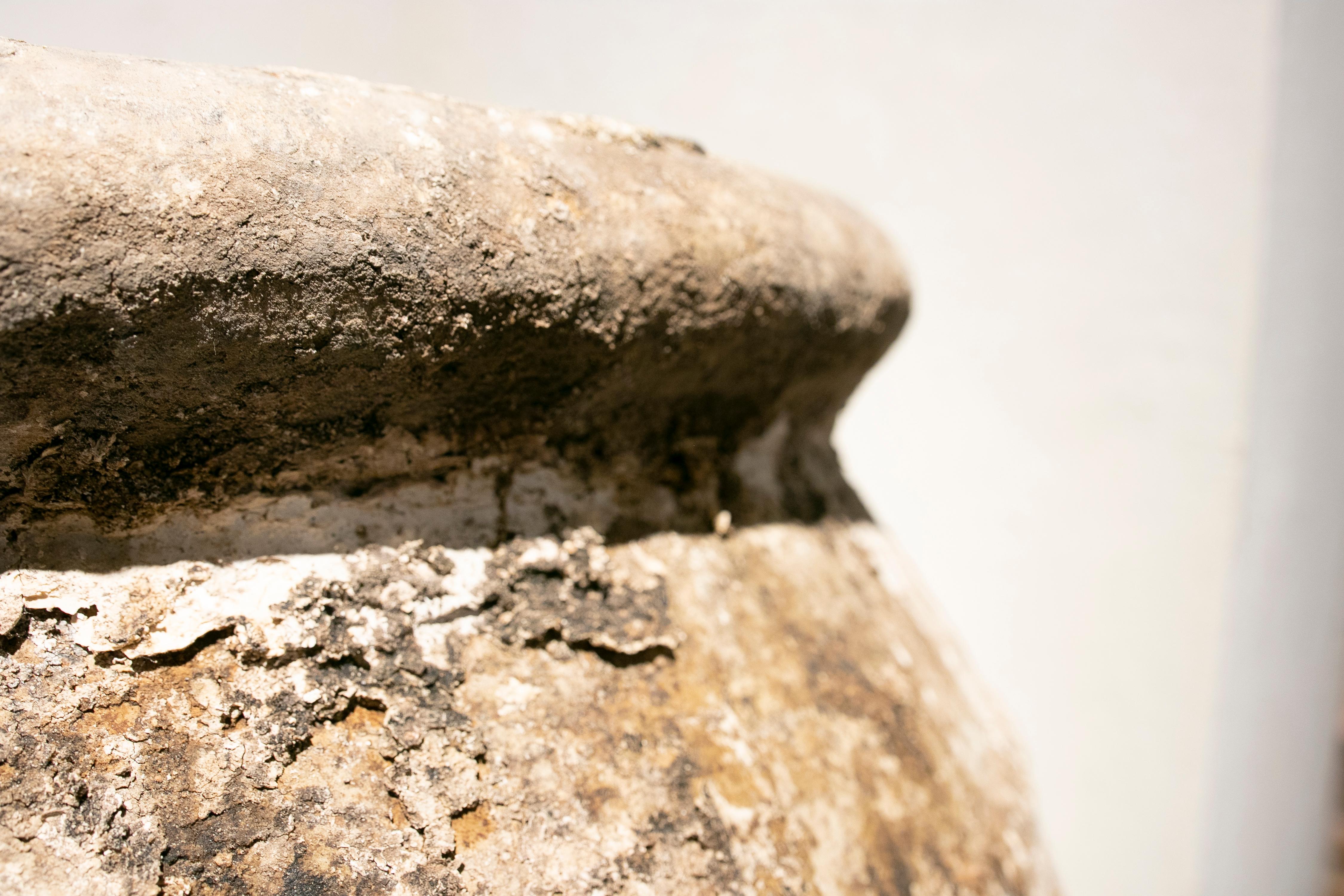 19th Century Spanish Whitewashed Ceramic Jar 12