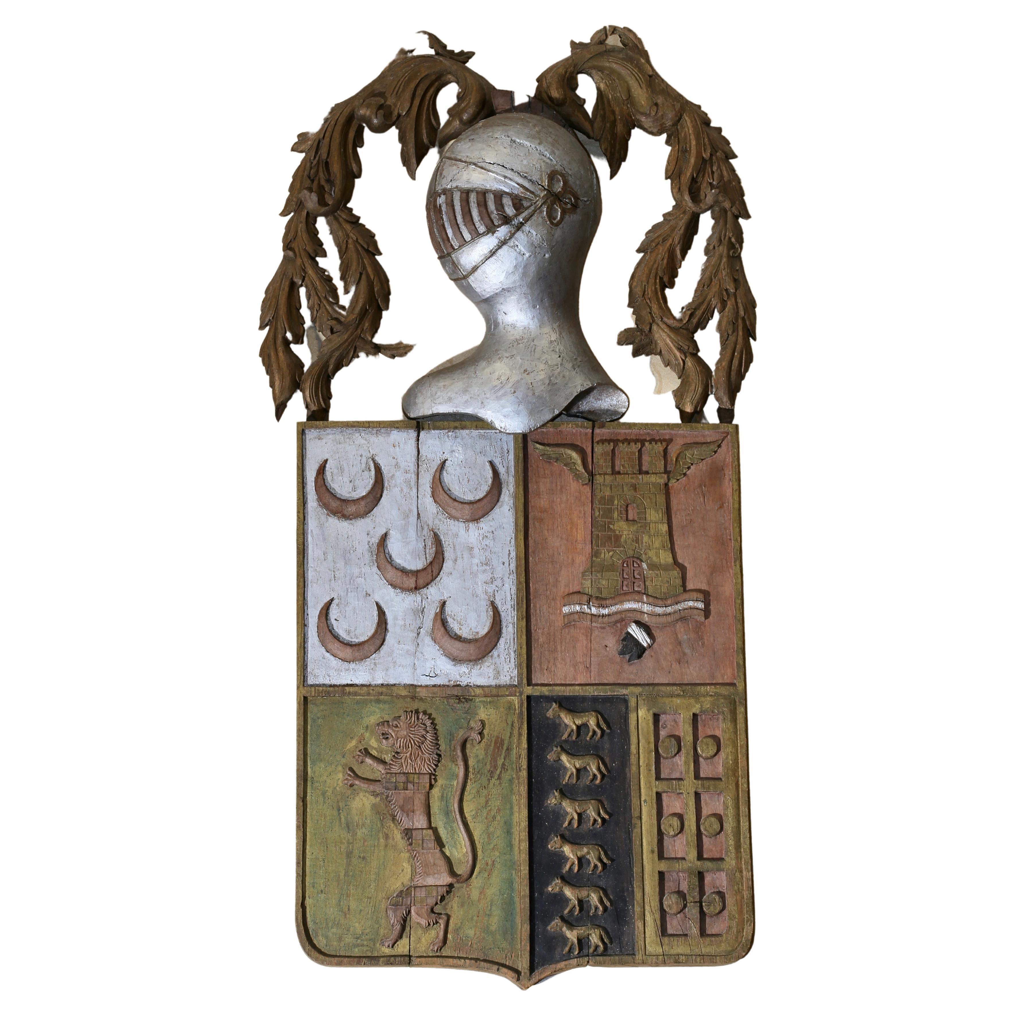 19th Century Spanish Wood Coat-of-Arms, Christie's 2011 Auction For Sale