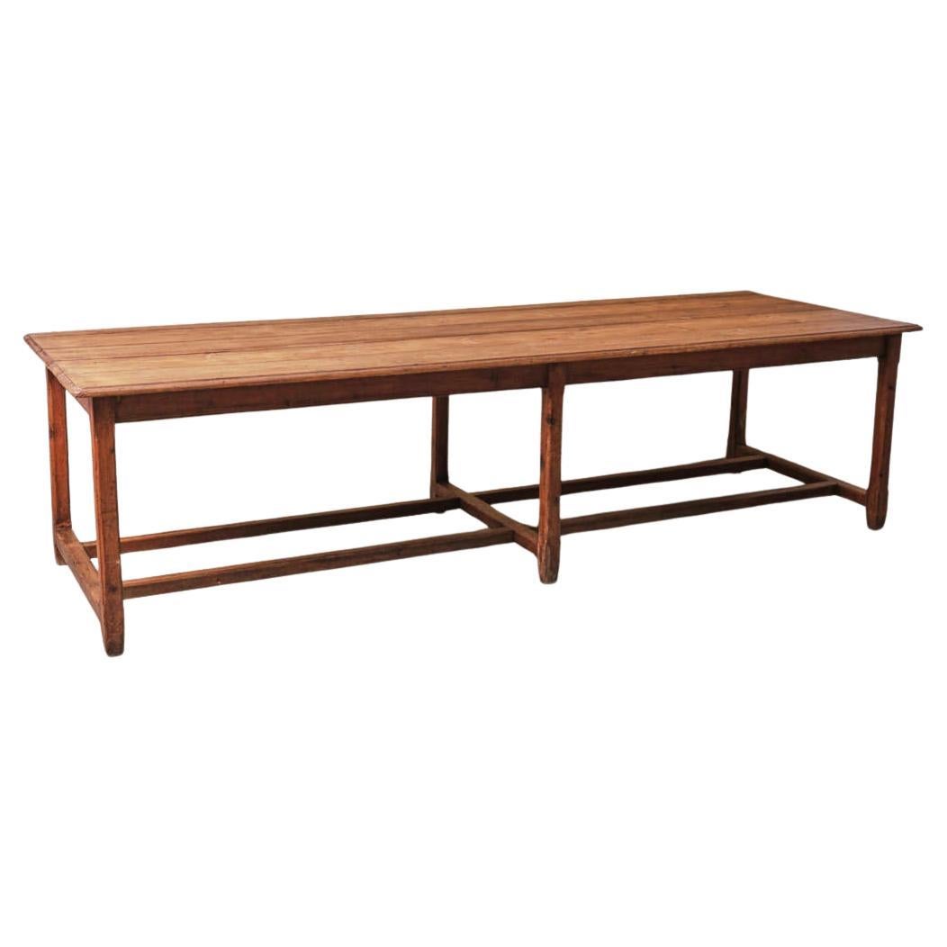 19th Century Spanish Wood Farm Table For Sale