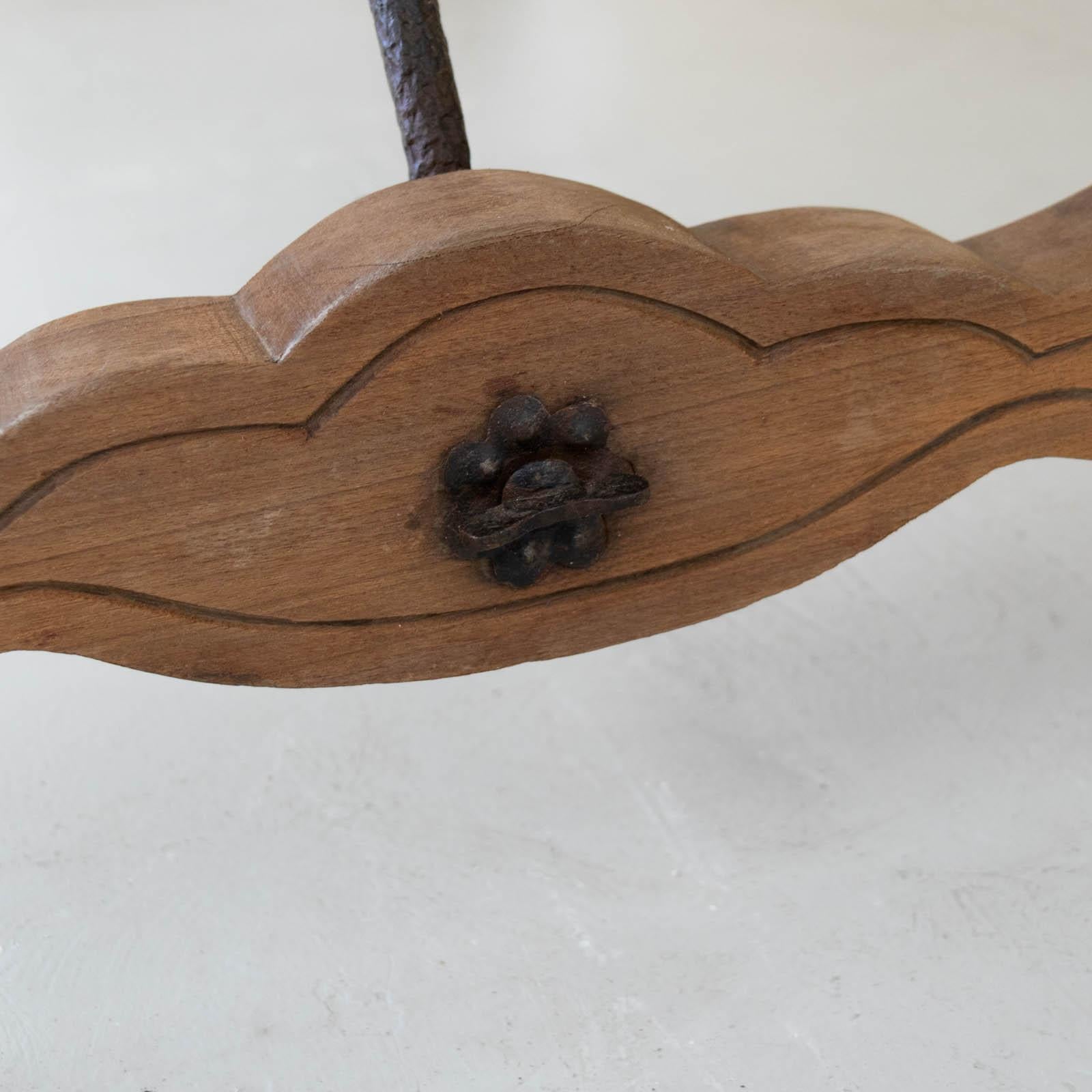 19th Century Spanish Wood Trestle Table 8