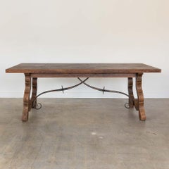 19th Century Spanish Wood Trestle Table