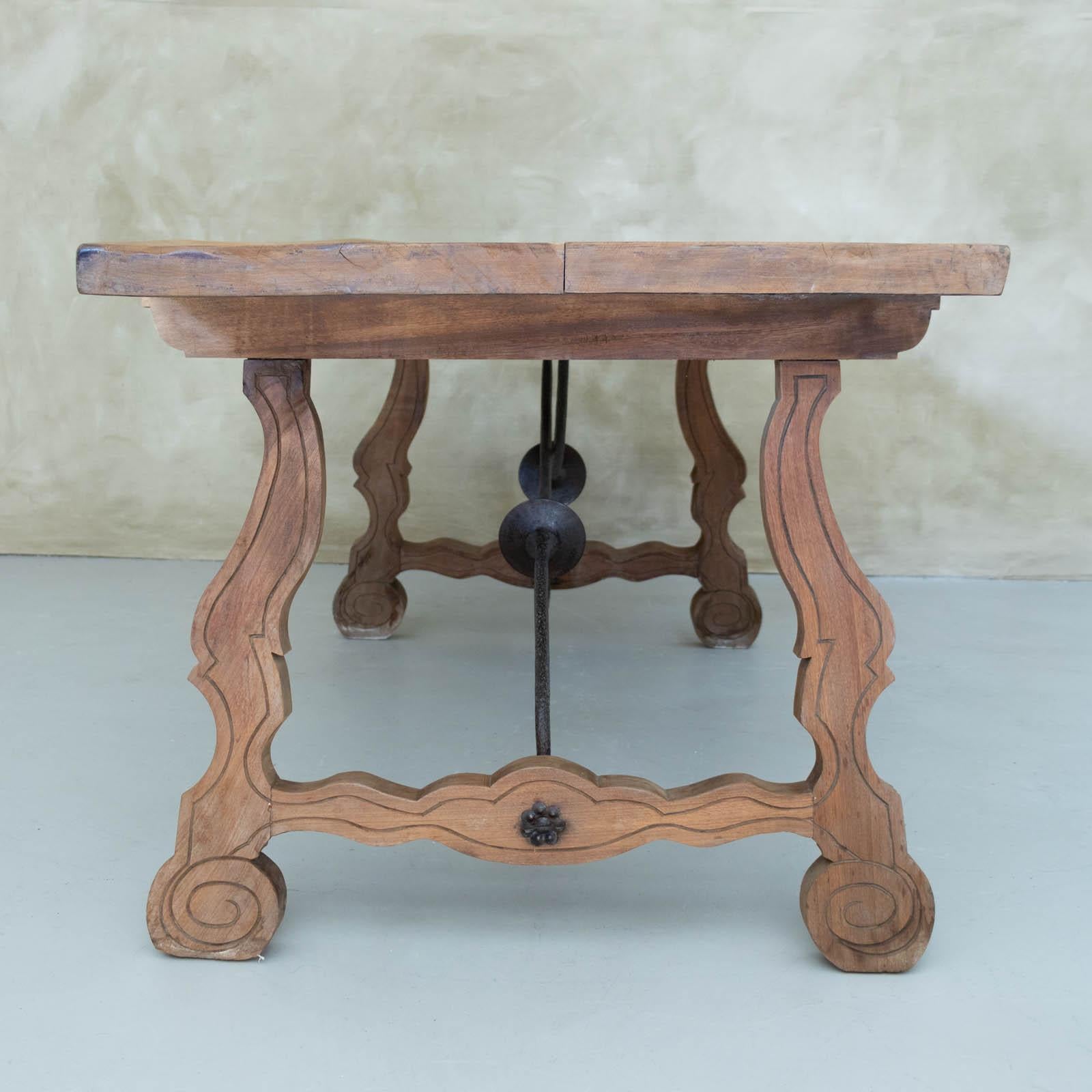 19th Century Spanish Wood Trestle Table 2