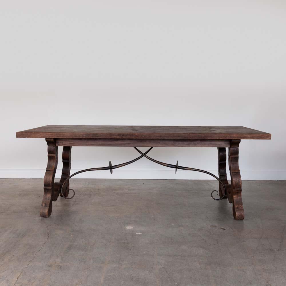 Table à tréteaux espagnol du 19ème siècle en vente 1