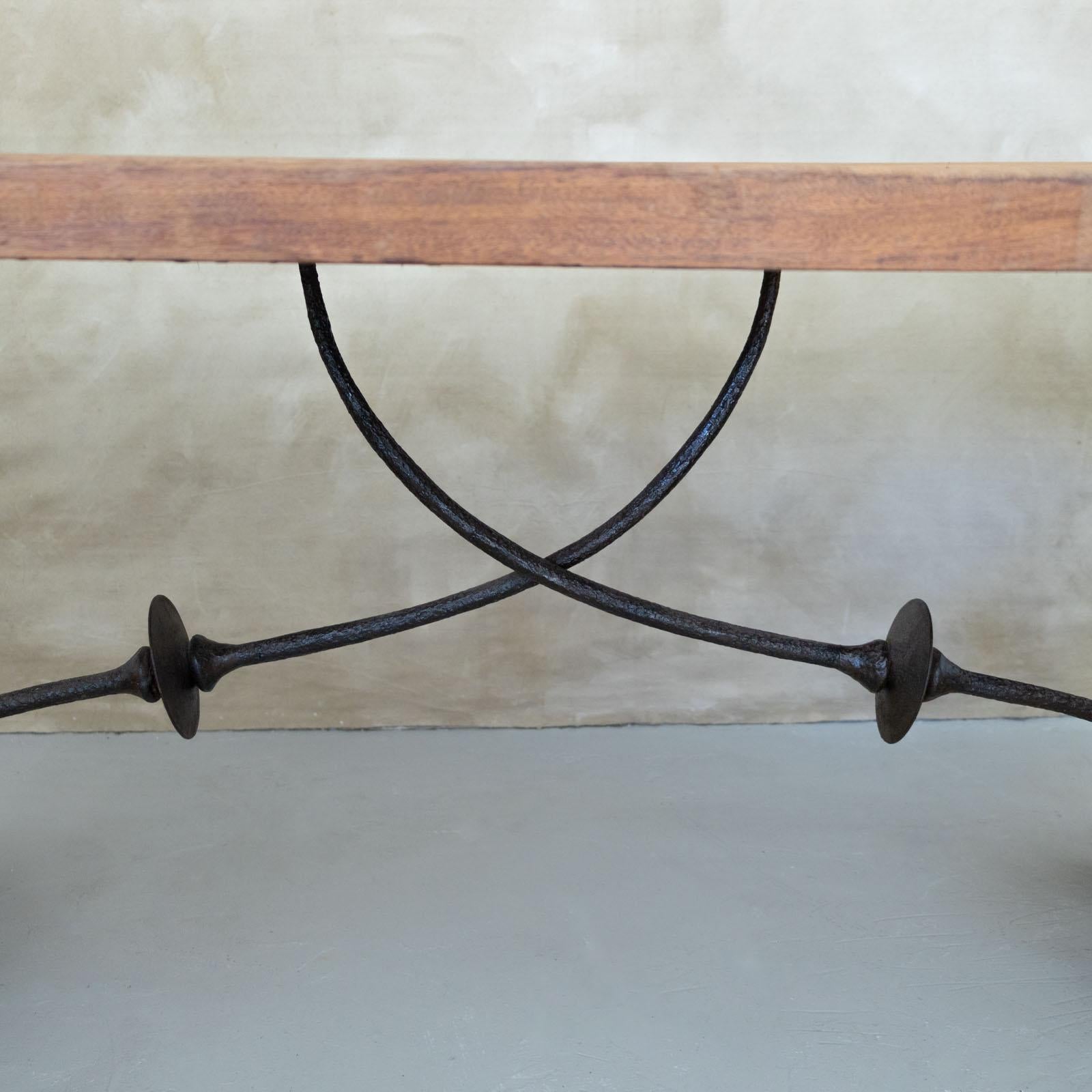 19th Century Spanish Wood Trestle Table 7
