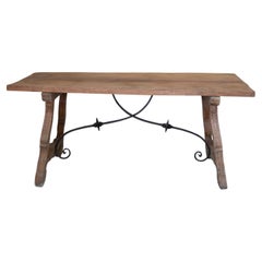 19th Century Spanish Wood Trestle Table