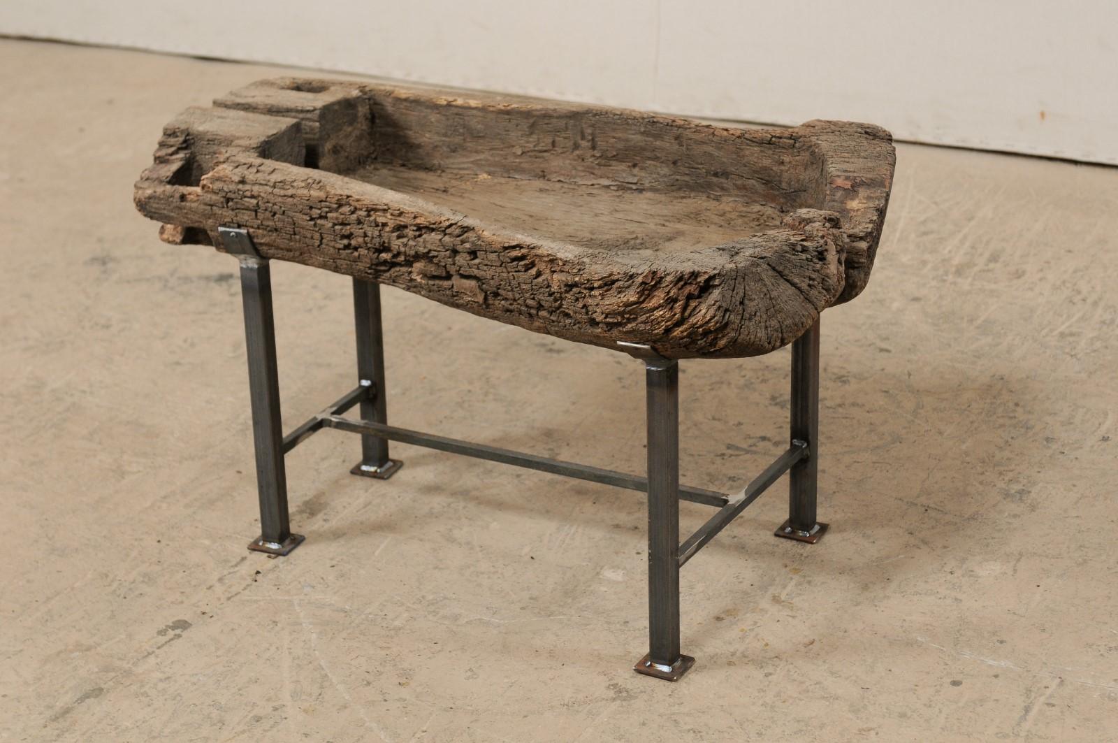 19th Century Spanish Wood Trough Coffee Table For Sale 5