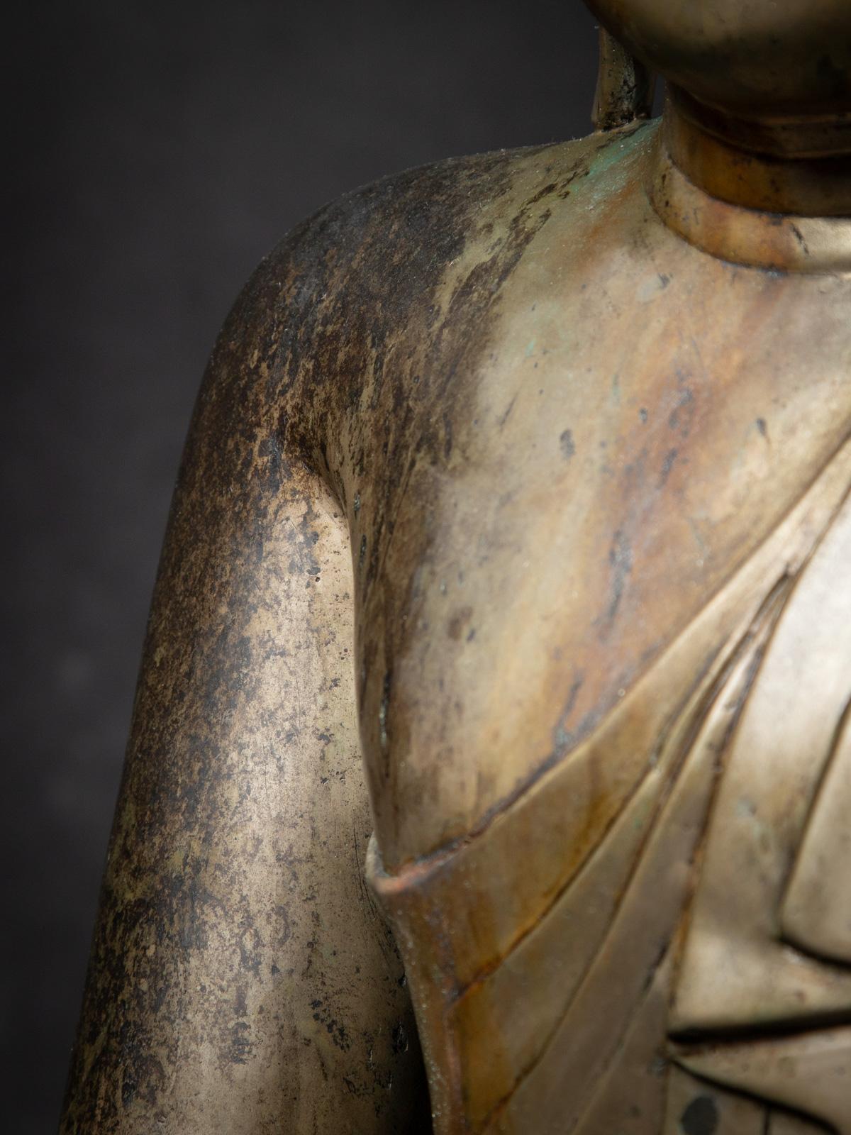 19th century Special antique bronze Mandalay Buddha statue from Burma 4
