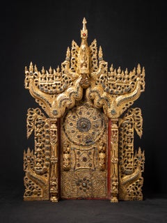 19th century Special antique Burmese Temple panel from Burma