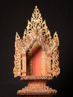 19th century Special large antique Burmese Buddha throne from Burma