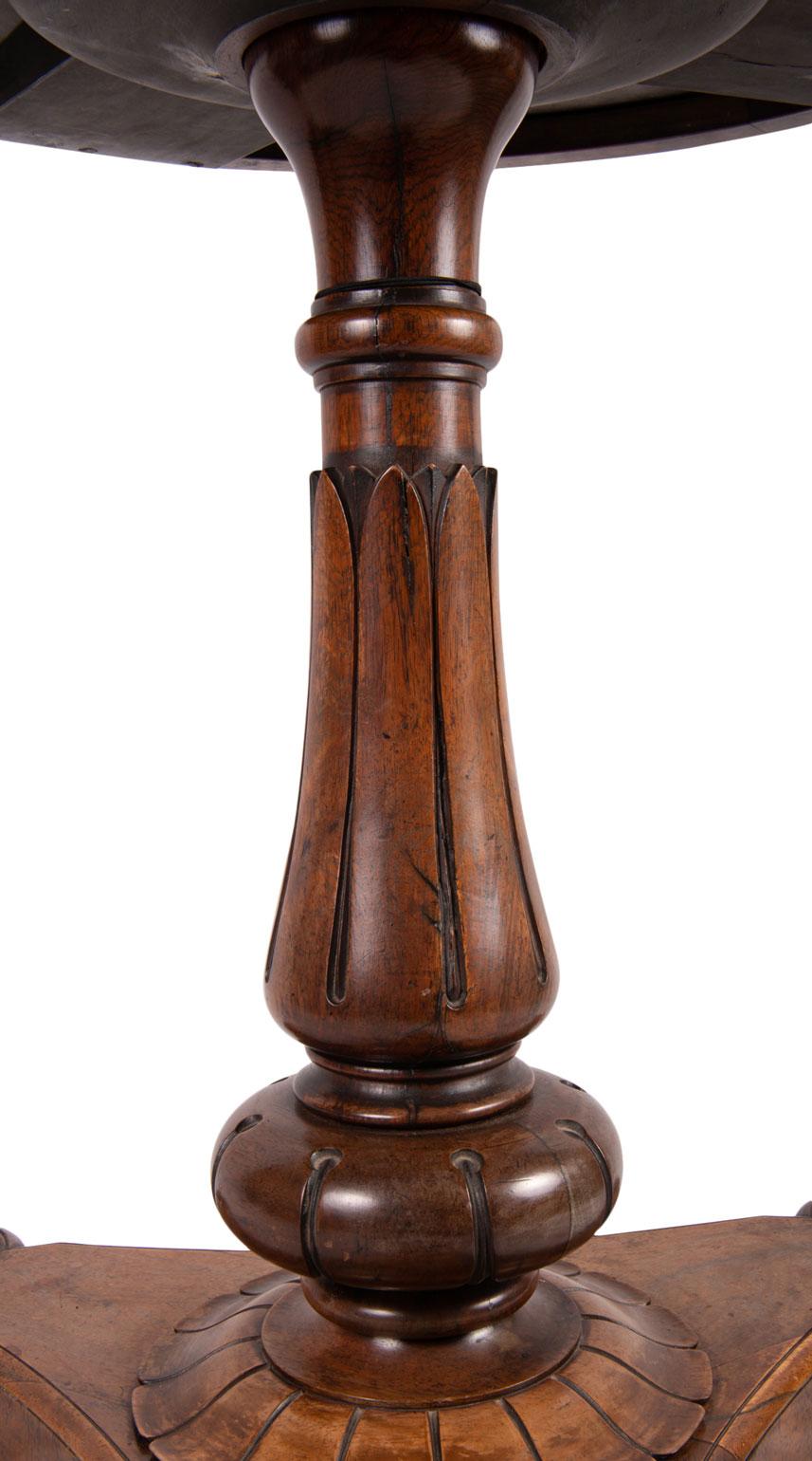 Mahogany 19th Century Specimen Mable Top Table, by J. Darmanin and Sons For Sale