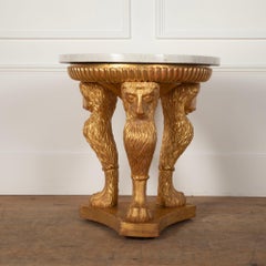 19th Century Specimen Marble and Giltwood Centre Table