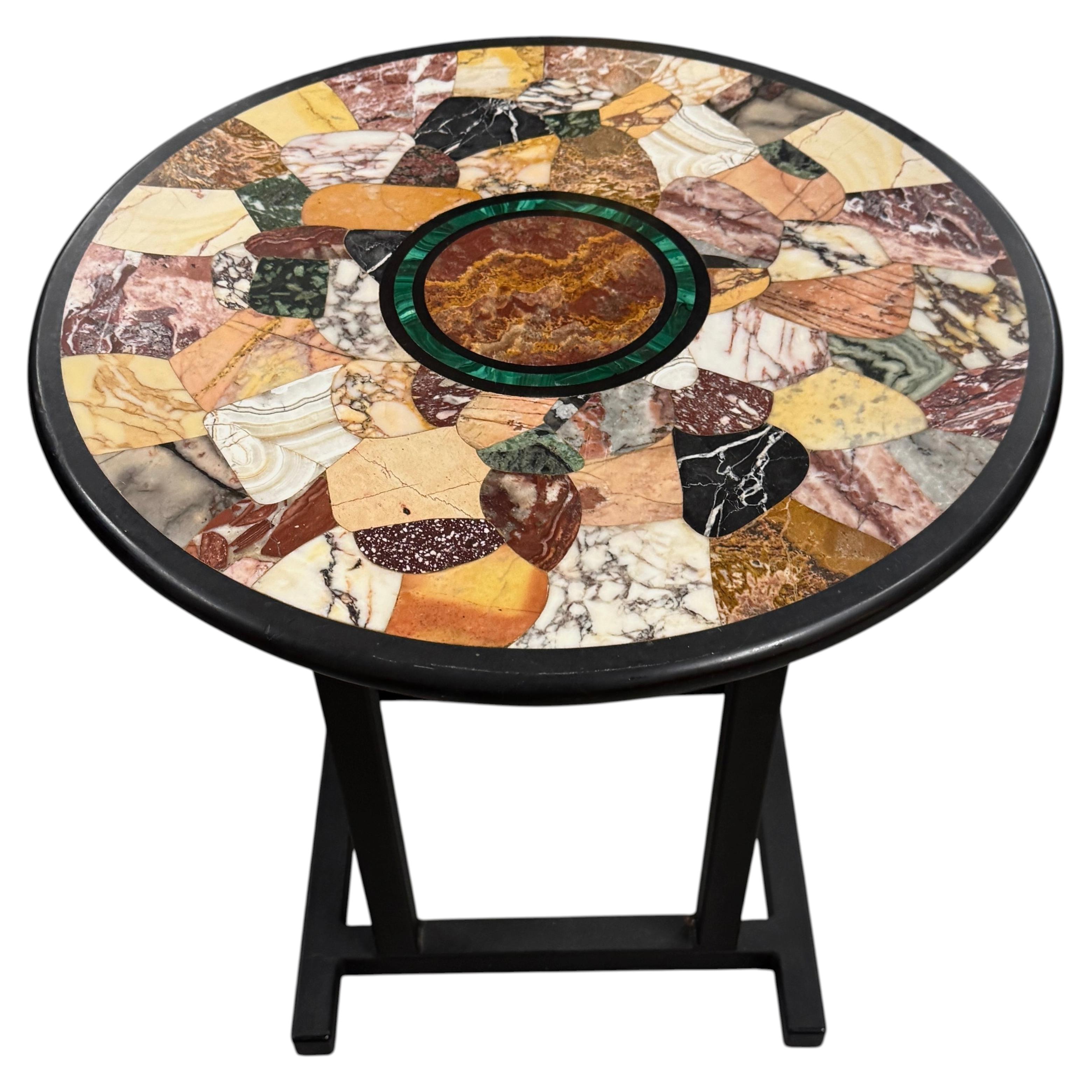 19th Century Specimen Marble Table Top with Custom Base