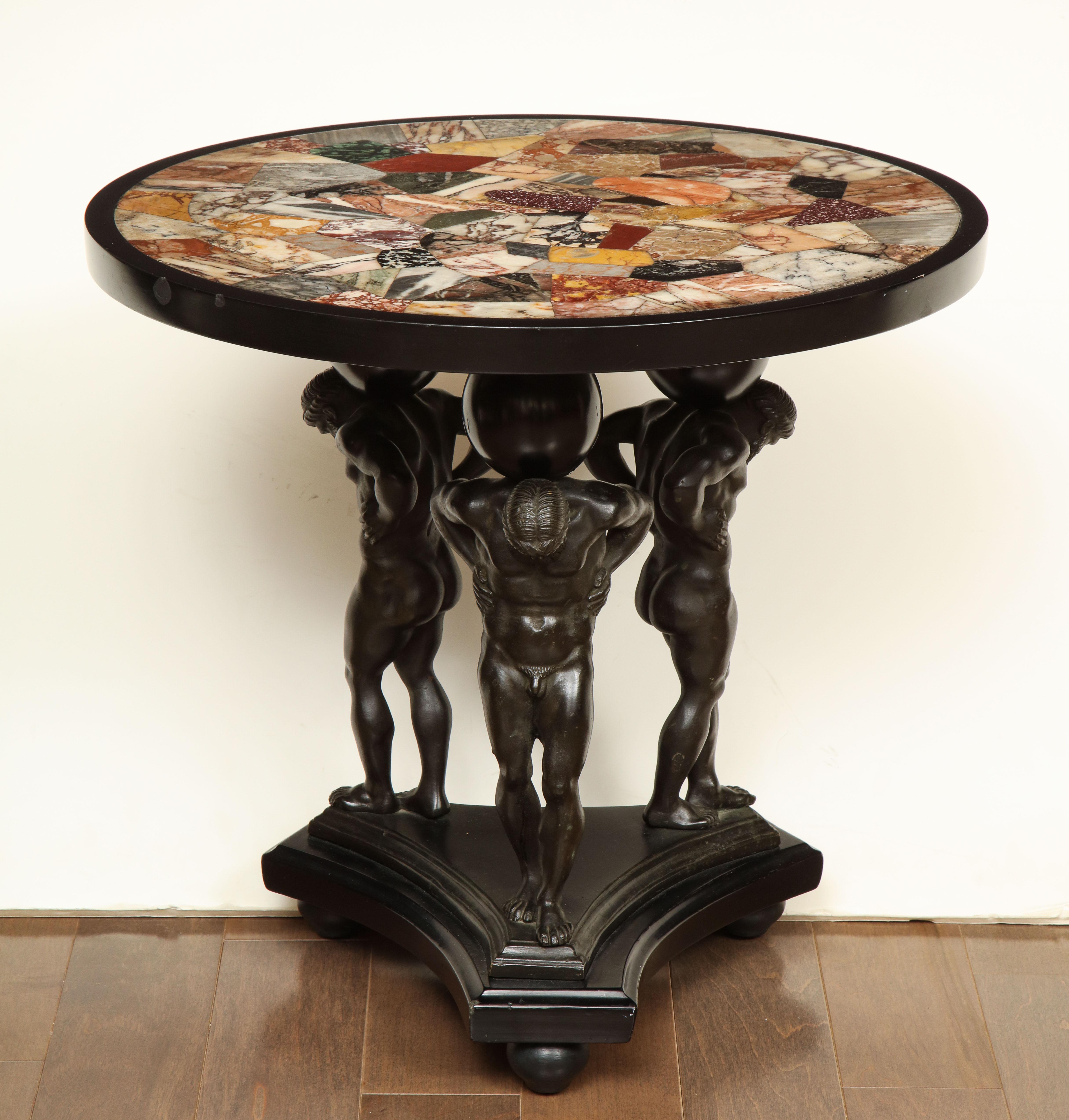 19th Century Specimen Marble Top with a Bronze Base of a Later Date For Sale 2