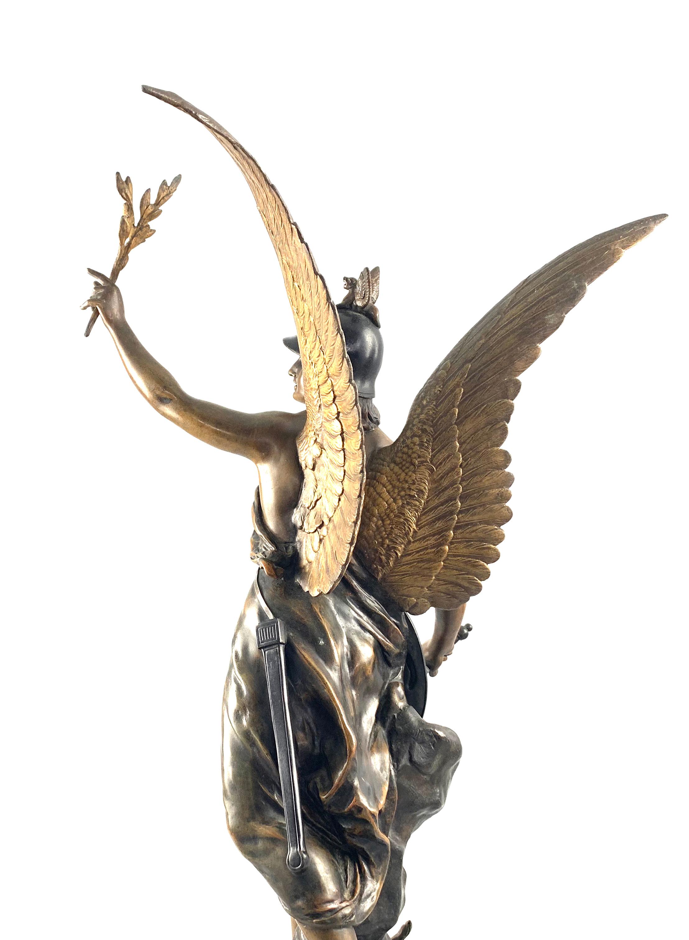 19th Century French Spelter Statue of Victory, Circa 1900, inscribed La Victoire 2