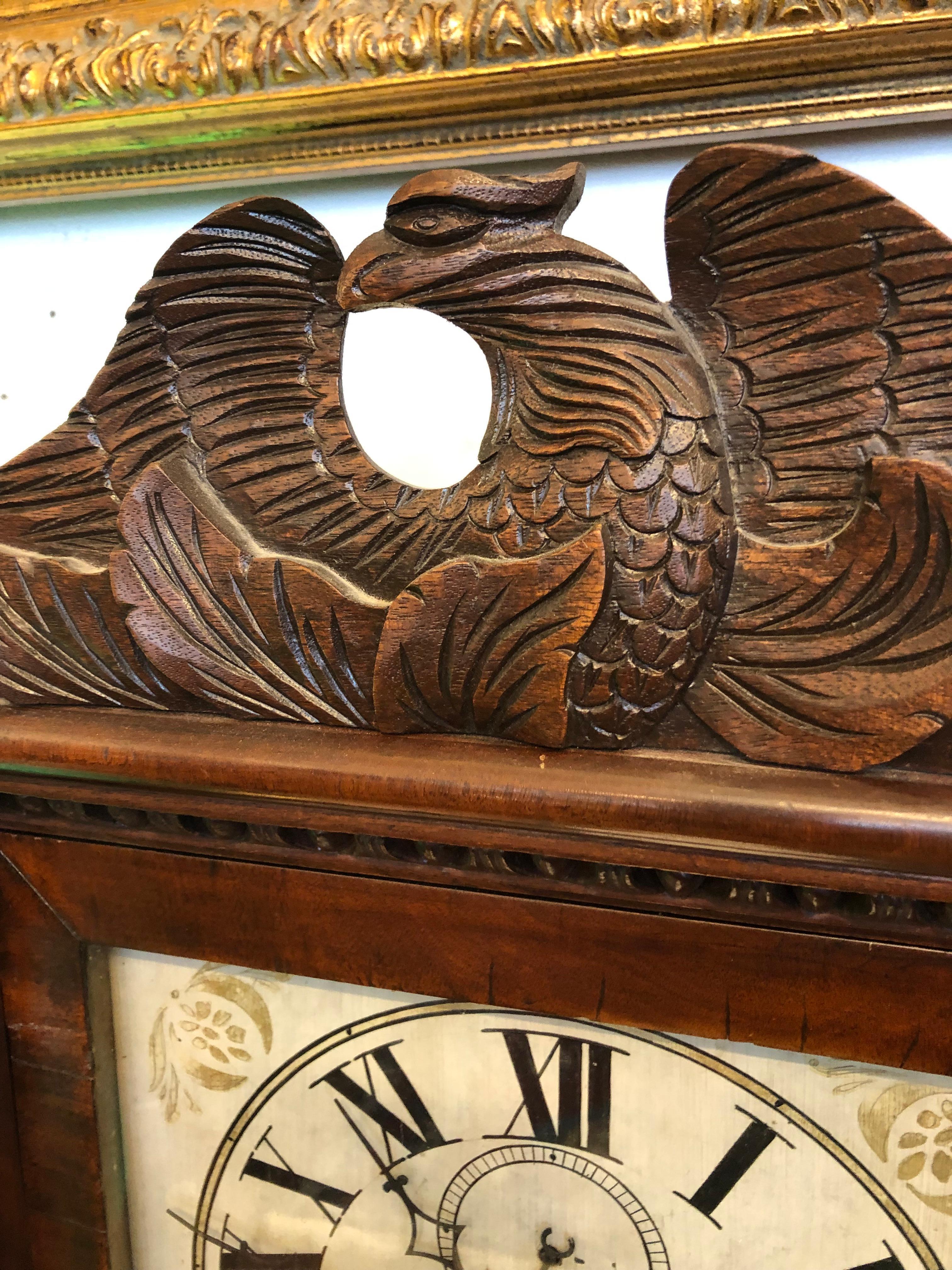 American 19th Century Spencer Hotchkiss & Company Salem Bridge Shelf Clock For Sale