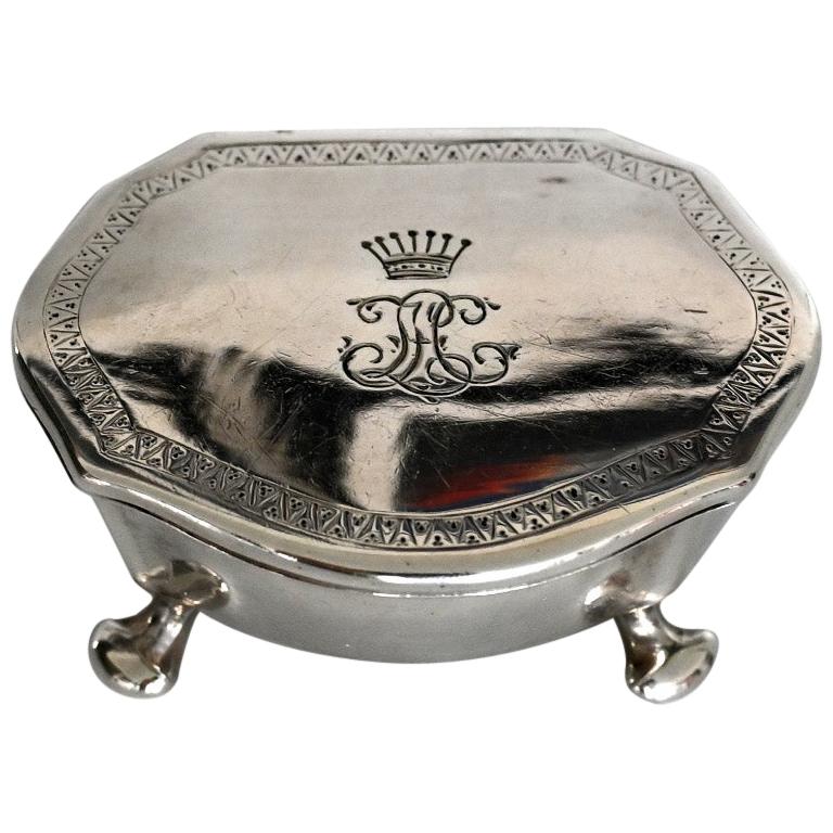 19th Century Spice Jars Small Silver Box Count´s Crown, 1853, 13 Lot, Mm For Sale