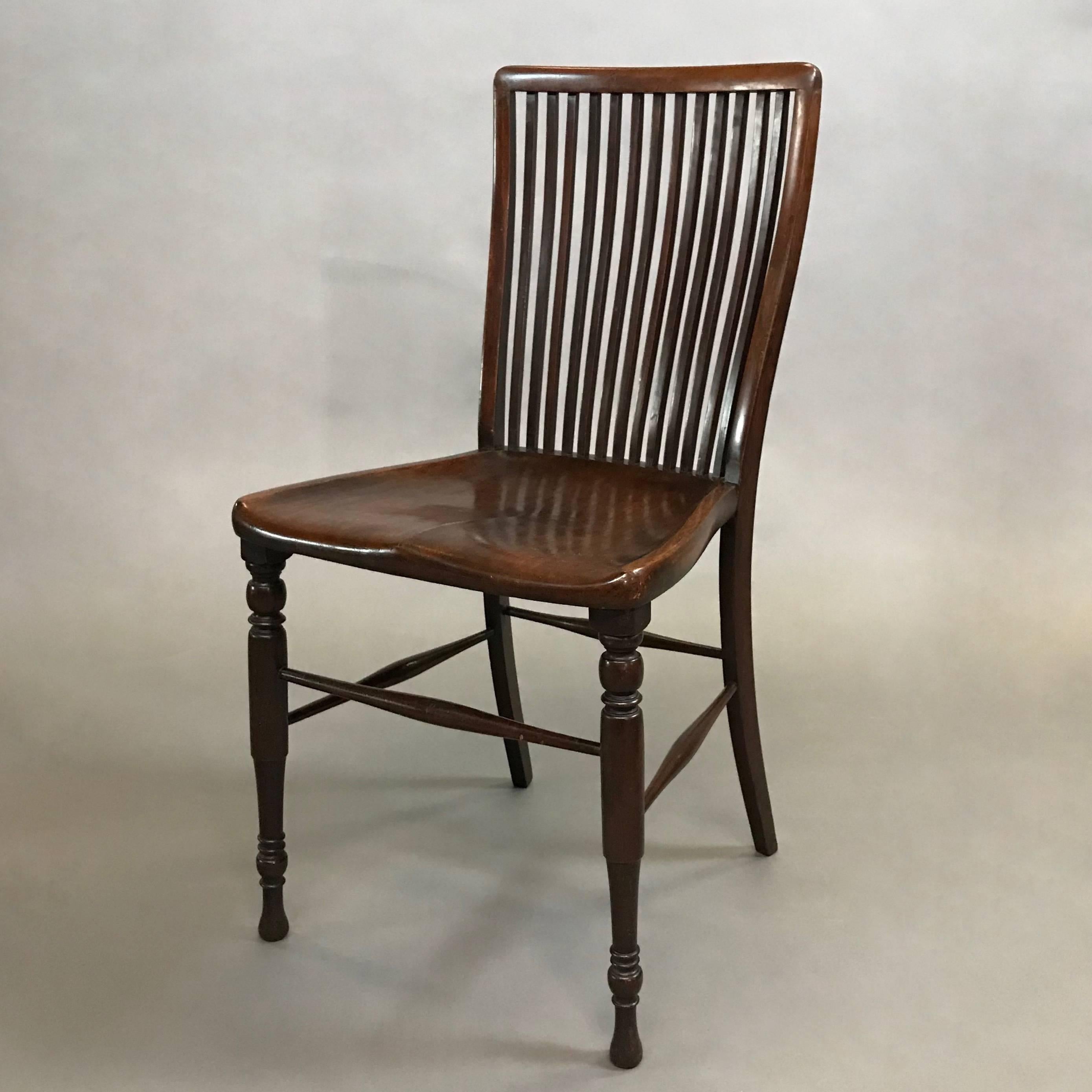 American Classical 19th Century Spindle Back Mahogany Accent Side Chair