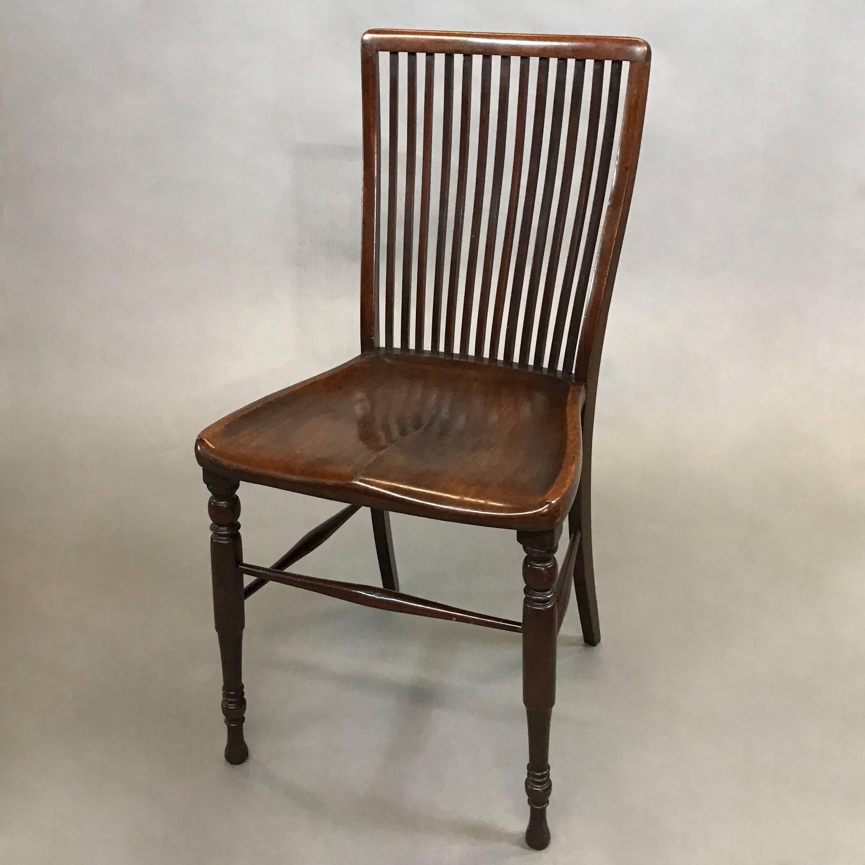 American 19th Century Spindle Back Mahogany Accent Side Chair