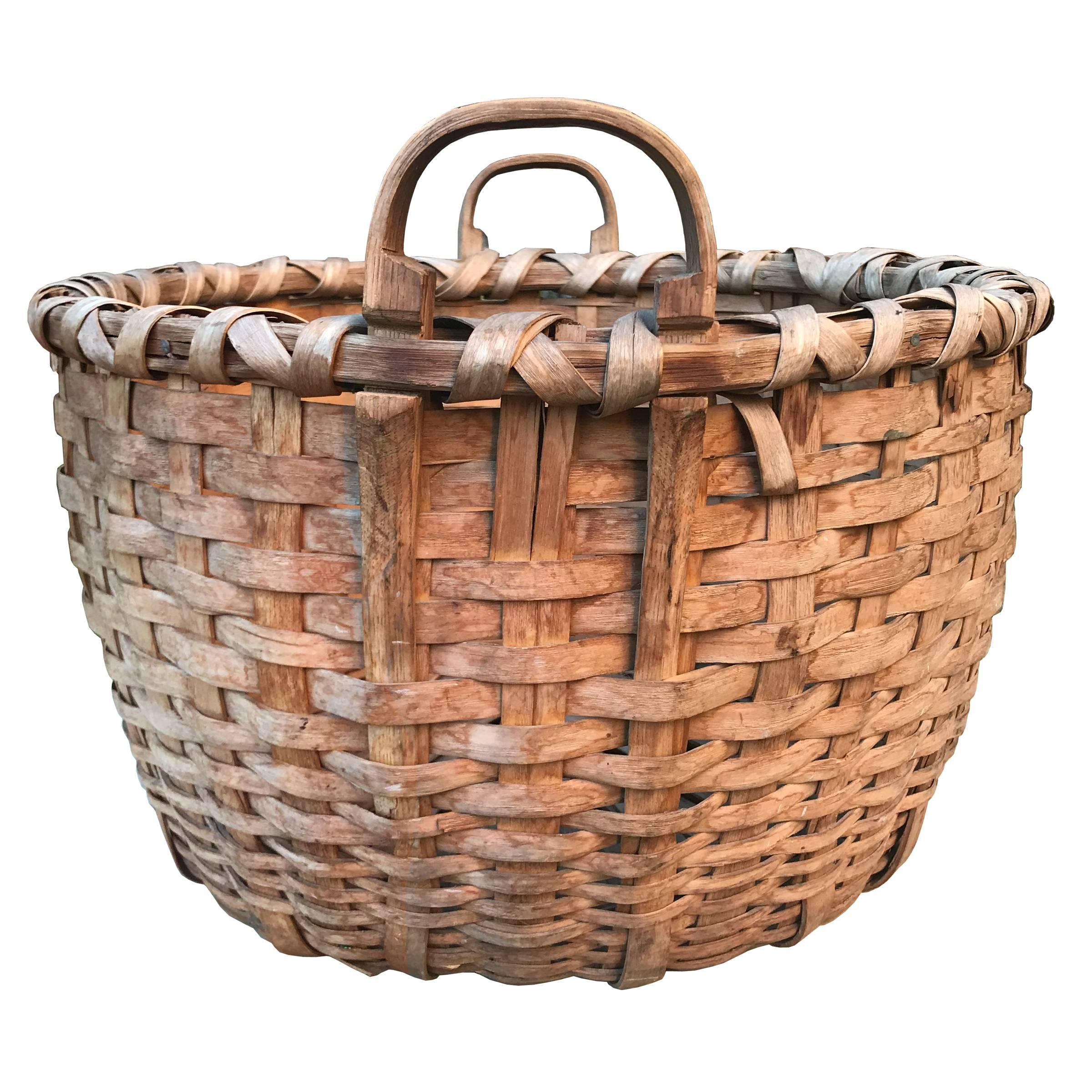 19th Century Splint Oak Bushel Basket at 1stDibs bushel baskets for sale