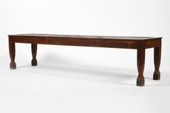 19th Century Split Bamboo Hoof Feet Bench